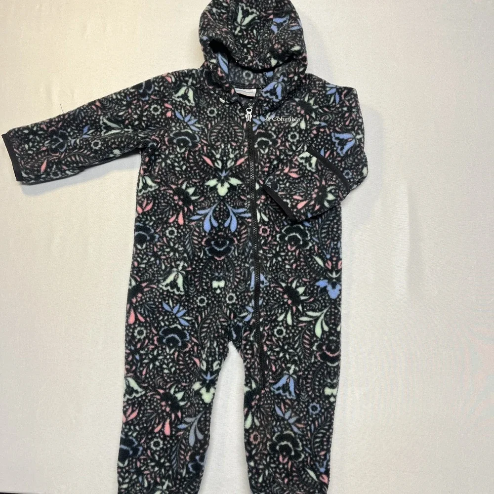 Columbia Baby Snowtop II Bunting Size 6-12 Months Black Floral
